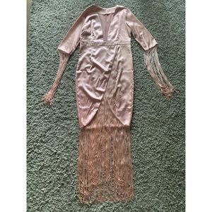 Satin Fringe Dress